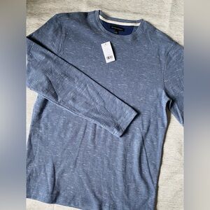 Banana Republic Men’s Heathered Blue Crewneck Pullover NWT